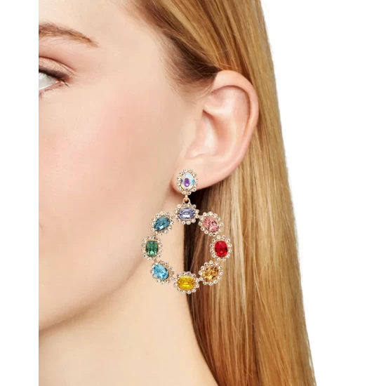 Coupon ๐ AQUA Multicolor Gem Open Circle Drop Earrings In 14K Gold Plated - 100% Exclusive โจ 2 Coupon ๐ AQUA Multicolor Gem Open Circle Drop Earrings In 14K Gold Plated - 100% Exclusive โจ - Image 2