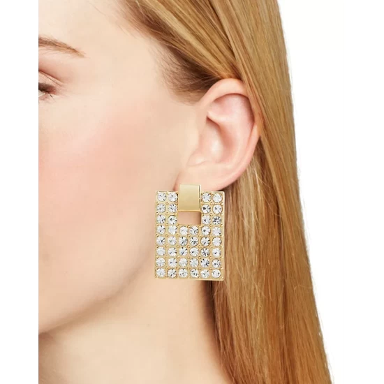 Cheapest ⭐ AQUA Pavé Rectangle Drop Earrings In 18K Gold Plated - 100% Exclusive ✔️ 2 Cheapest ⭐ AQUA Pavé Rectangle Drop Earrings In 18K Gold Plated - 100% Exclusive ✔️ - Image 2