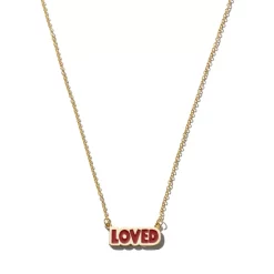 Brand new 🔥 AQUA Loved Pendant Necklace, 16"-18" - 100% Exclusive Gold ❤️