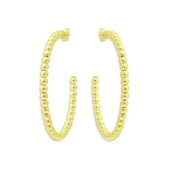 Cheapest 😉 AQUA Beaded Open Hoop Earrings In 18K Gold Plated Sterling Silver - 100% Exclusive ⌛ -AQUA Elegant shop unnamed file 5133