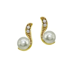 Coupon 😉 AQUA Pavé Accent & Cultured Pearl Drop Earrings - 100% Exclusive White/gold ✨