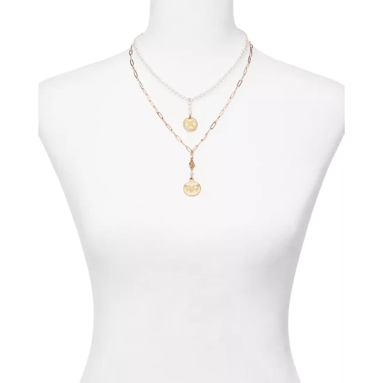 Best deal π₯° AQUA Bead Layered Medallion Drop Pendant Necklace, 17" - 100% Exclusive Gold 𧨠2 Best deal π₯° AQUA Bead Layered Medallion Drop Pendant Necklace, 17" - 100% Exclusive Gold 𧨠- Image 2