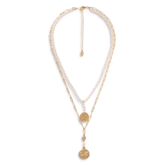 Best deal π₯° AQUA Bead Layered Medallion Drop Pendant Necklace, 17" - 100% Exclusive Gold 𧨠4 Best deal π₯° AQUA Bead Layered Medallion Drop Pendant Necklace, 17" - 100% Exclusive Gold 𧨠- Image 4