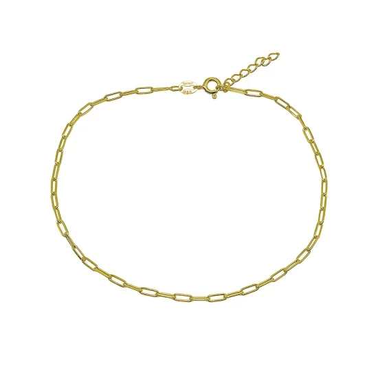 Discount โค๏ธ AQUA Paper Clip Chain Ankle Bracelet - 100% Exclusive Gold ๐ 1 Discount โค๏ธ AQUA Paper Clip Chain Ankle Bracelet - 100% Exclusive Gold ๐