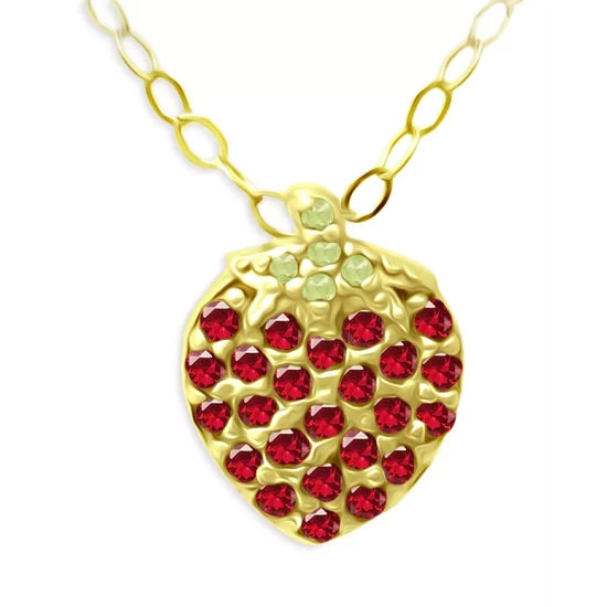 Best deal ๐ AQUA Ruby & Crystal Strawberry Pendant Necklace, 15.5"-17.5" - 100% Exclusive Red/gold โ 1 Best deal ๐ AQUA Ruby & Crystal Strawberry Pendant Necklace, 15.5"-17.5" - 100% Exclusive Red/gold โ