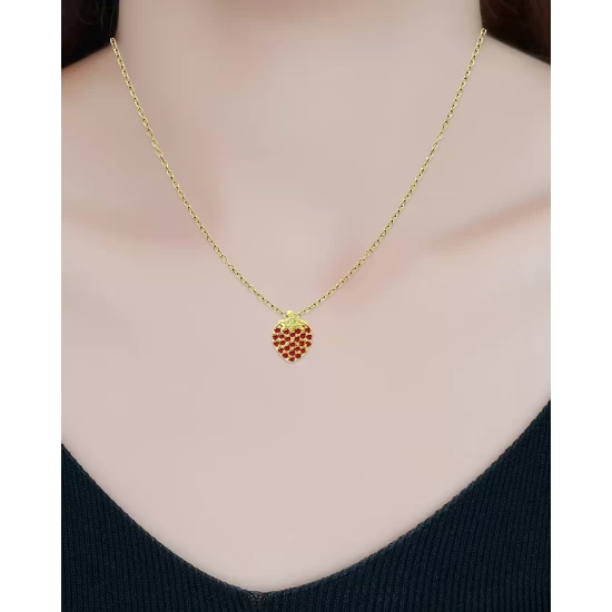 Best deal ๐ AQUA Ruby & Crystal Strawberry Pendant Necklace, 15.5"-17.5" - 100% Exclusive Red/gold โ 2 Best deal ๐ AQUA Ruby & Crystal Strawberry Pendant Necklace, 15.5"-17.5" - 100% Exclusive Red/gold โ - Image 2