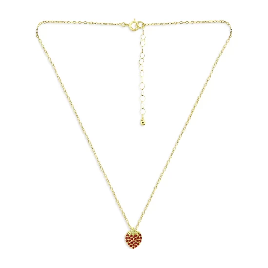 Best deal ๐ AQUA Ruby & Crystal Strawberry Pendant Necklace, 15.5"-17.5" - 100% Exclusive Red/gold โ 3 Best deal ๐ AQUA Ruby & Crystal Strawberry Pendant Necklace, 15.5"-17.5" - 100% Exclusive Red/gold โ - Image 3