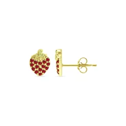 Brand new 🔔 AQUA Ruby & Crystal Strawberry Stud Earrings - 100% Exclusive Red/gold 🎉 -AQUA Elegant shop unnamed file 5163