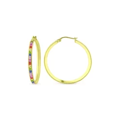 Best Pirce 🔔 AQUA Multicolor Hoop Earrings - 100% Exclusive Multi/gold 😉 -AQUA Elegant shop unnamed file 5170