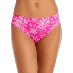 Cheap ⌛ AQUA Printed Thong - 100% Exclusive Fuschia Rose Toile ⭐
