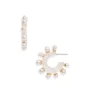 Cheap 🔥 AQUA Faux Pearl Studded Hoop Earrings - 100% Exclusive White/gold 🧨