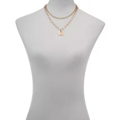 Wholesale 🎉 AQUA Two-Layer Coin Pendant Necklace, 19" - 100% Exclusive Gold 👏 -AQUA Elegant shop unnamed file 5202