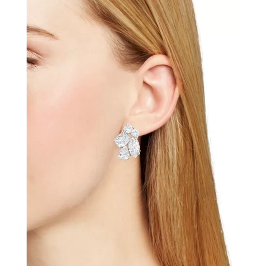 Buy 🛒 AQUA Cubic Zirconia Cluster Stud Earrings - 100% Exclusive Silver 😀 2 Buy 🛒 AQUA Cubic Zirconia Cluster Stud Earrings - 100% Exclusive Silver 😀 - Image 2