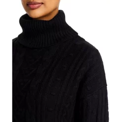 Flash Sale 💯 AQUA Layered Look Turtleneck Sweater - 100% Exclusive Black/white 🎁 -AQUA Elegant shop unnamed file 524