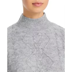 Best Sale 🔔 AQUA Cropped Balloon Sleeve Sweater - 100% Exclusive Light Gray ✔️ -AQUA Elegant shop unnamed file 530