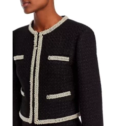 Best reviews of ⭐ AQUA Embellished Tweed Crop Jacket - 100% Exclusive Black Shine ⌛ -AQUA Elegant shop unnamed file 556