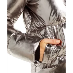 Deals 🎉 AQUA Metallic Ella Down Puffer Jacket - 100% Exclusive Champagne 🥰 -AQUA Elegant shop unnamed file 565