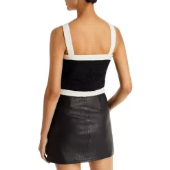 Brand new 😀 AQUA Tweed Button Front Tank - 100% Exclusive Black/white 😉 -AQUA Elegant shop unnamed file 600