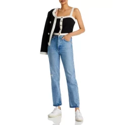 Brand new 😀 AQUA Tweed Button Front Tank - 100% Exclusive Black/white 😉 -AQUA Elegant shop unnamed file 601