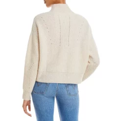 Discount ❤️ AQUA Novelty Stitch Cashmere Mock Neck Sweater - 100% Exclusive Hyacinth 😀 -AQUA Elegant shop unnamed file 606