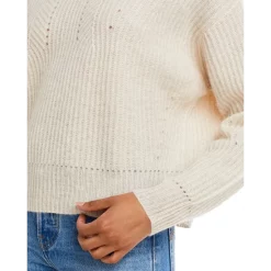 Discount ❤️ AQUA Novelty Stitch Cashmere Mock Neck Sweater - 100% Exclusive Hyacinth 😀 -AQUA Elegant shop unnamed file 609