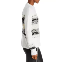 Top 10 🧨 AQUA Faux Pearl Fair Isle Sweater - 100% Exclusive White 👍 -AQUA Elegant shop unnamed file 649