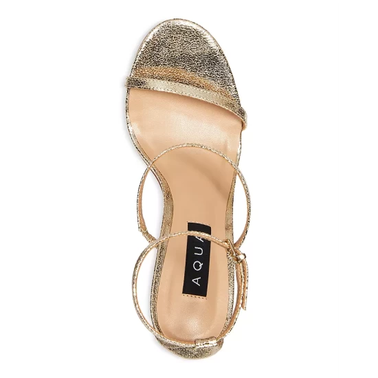 Outlet 😍 AQUA Women's Jenni Strap High Heel Sandals - 100% Exclusive Black Nubuck ⭐ 3 Outlet 😍 AQUA Women's Jenni Strap High Heel Sandals - 100% Exclusive Black Nubuck ⭐ - Image 3