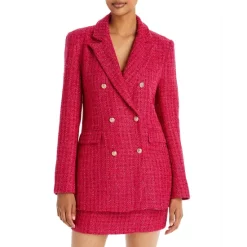 AQUA Elegant shop 25 Hot Sale โค๏ธ AQUA Tweed Double Breasted Blazer - 100% Exclusive Lavender ๐