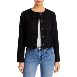 AQUA Elegant shop 17 Promo โญ AQUA Five Button Tweed Jacket - 100% Exclusive Black ๐