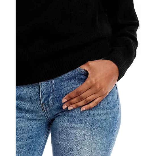 New โ๏ธ AQUA New York Intarsia Cashmere Sweater - 100% Exclusive Black ๐ 5 New โ๏ธ AQUA New York Intarsia Cashmere Sweater - 100% Exclusive Black ๐ - Image 5