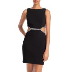 Cheap 👏 AQUA Cutout Mini 👍 Dress - 100% Exclusive Black ✔️