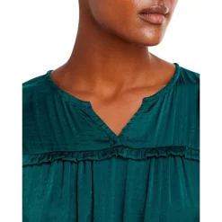 Outlet 😍 AQUA Split Neck Tiered Mini Dress - 100% Exclusive Emerald 💯 -AQUA Elegant shop unnamed file 740