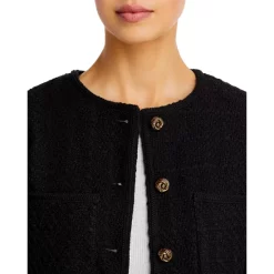 Promo ⭐ AQUA Five Button Tweed Jacket - 100% Exclusive Black 😀 -AQUA Elegant shop unnamed file 75