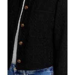 Promo ⭐ AQUA Five Button Tweed Jacket - 100% Exclusive Black 😀 -AQUA Elegant shop unnamed file 76