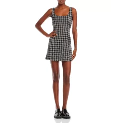 Cheapest 🔔 AQUA Tweed Cutout Mini Dress Black/white 🎁 -AQUA Elegant shop unnamed file 784