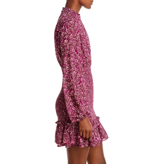 Budget ๐ AQUA Floral Dot Print Smocked Mini ๐ Dress - 100% Exclusive Pink Multi โญ 4 Budget ๐ AQUA Floral Dot Print Smocked Mini ๐ Dress - 100% Exclusive Pink Multi โญ - Image 4