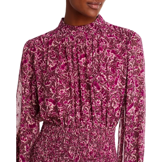 Budget ๐ AQUA Floral Dot Print Smocked Mini ๐ Dress - 100% Exclusive Pink Multi โญ 6 Budget ๐ AQUA Floral Dot Print Smocked Mini ๐ Dress - 100% Exclusive Pink Multi โญ - Image 6