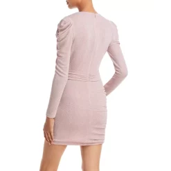 Buy ⌛ AQUA Metallic Faux Wrap Dress - 100% Exclusive Black/silver 👏 -AQUA Elegant shop unnamed file 834