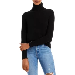 New 🥰 AQUA Cashmere Turtleneck Sweater - 100% Exclusive Black ⭐ -AQUA Elegant shop unnamed file 84