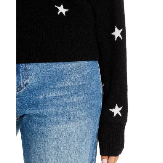 Cheapest 🧨 AQUA Star Intarsia Cashmere Sweater - 100% Exclusive Black/white 🥰 5 Cheapest 🧨 AQUA Star Intarsia Cashmere Sweater - 100% Exclusive Black/white 🥰 - Image 5