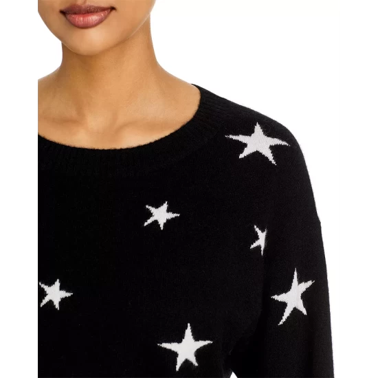 Cheapest 🧨 AQUA Star Intarsia Cashmere Sweater - 100% Exclusive Black/white 🥰 6 Cheapest 🧨 AQUA Star Intarsia Cashmere Sweater - 100% Exclusive Black/white 🥰 - Image 6