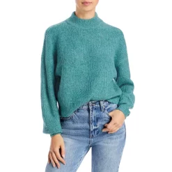 New 🥰 AQUA Novelty Stitch Mock Neck Sweater - 100% Exclusive Green Mix ⌛