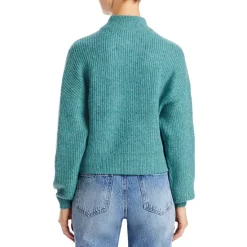 New 🥰 AQUA Novelty Stitch Mock Neck Sweater - 100% Exclusive Green Mix ⌛ -AQUA Elegant shop unnamed file 844