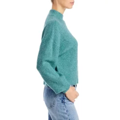 New 🥰 AQUA Novelty Stitch Mock Neck Sweater - 100% Exclusive Green Mix ⌛ -AQUA Elegant shop unnamed file 845