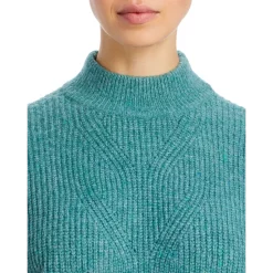 New 🥰 AQUA Novelty Stitch Mock Neck Sweater - 100% Exclusive Green Mix ⌛ -AQUA Elegant shop unnamed file 846