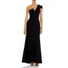 Top 10 👍 AQUA One-Shoulder Ruffled Gown - 100% Exclusive Black ⌛