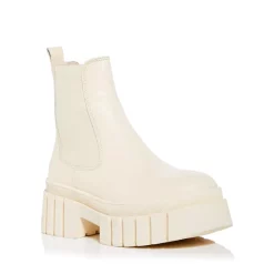 Outlet 🤩 AQUA Women's Bonds Stretch Platform Ankle Booties - 100% Exclusive Black Leather 🌟