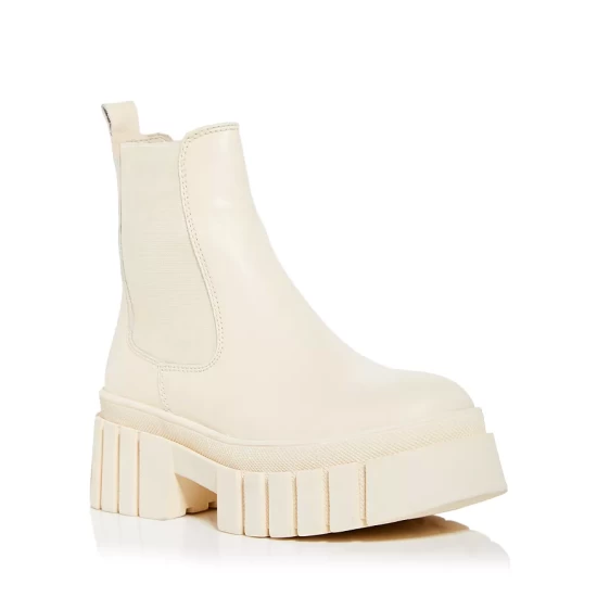 Outlet 🤩 AQUA Women's Bonds Stretch Platform Ankle Booties - 100% Exclusive Black Leather 🌟 1 Outlet 🤩 AQUA Women's Bonds Stretch Platform Ankle Booties - 100% Exclusive Black Leather 🌟