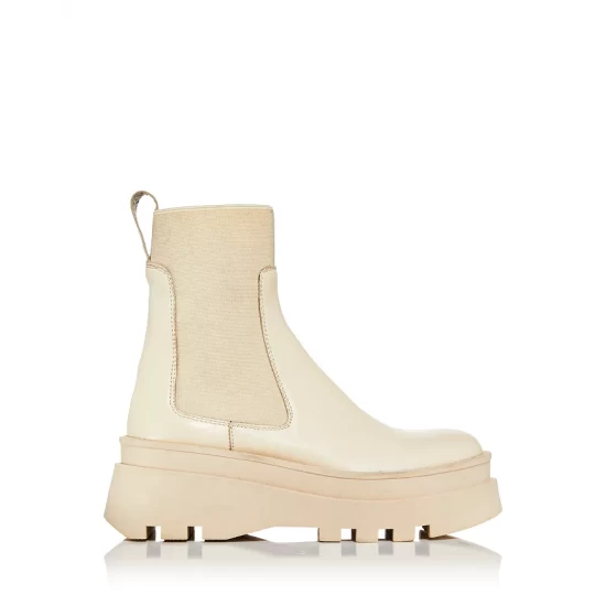 Outlet 🤩 AQUA Women's Bonds Stretch Platform Ankle Booties - 100% Exclusive Black Leather 🌟 6 Outlet 🤩 AQUA Women's Bonds Stretch Platform Ankle Booties - 100% Exclusive Black Leather 🌟 - Image 6