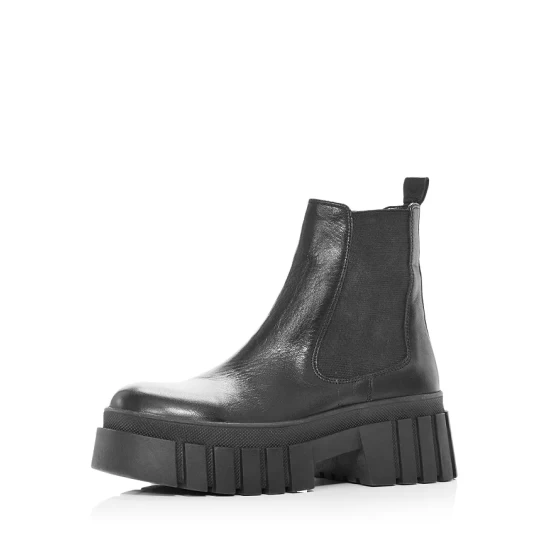 Outlet 🤩 AQUA Women's Bonds Stretch Platform Ankle Booties - 100% Exclusive Black Leather 🌟 9 Outlet 🤩 AQUA Women's Bonds Stretch Platform Ankle Booties - 100% Exclusive Black Leather 🌟 - Image 9